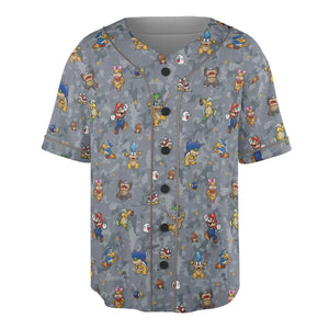 Super Mario Nintendo Video Game Unisex Baseball Jersey