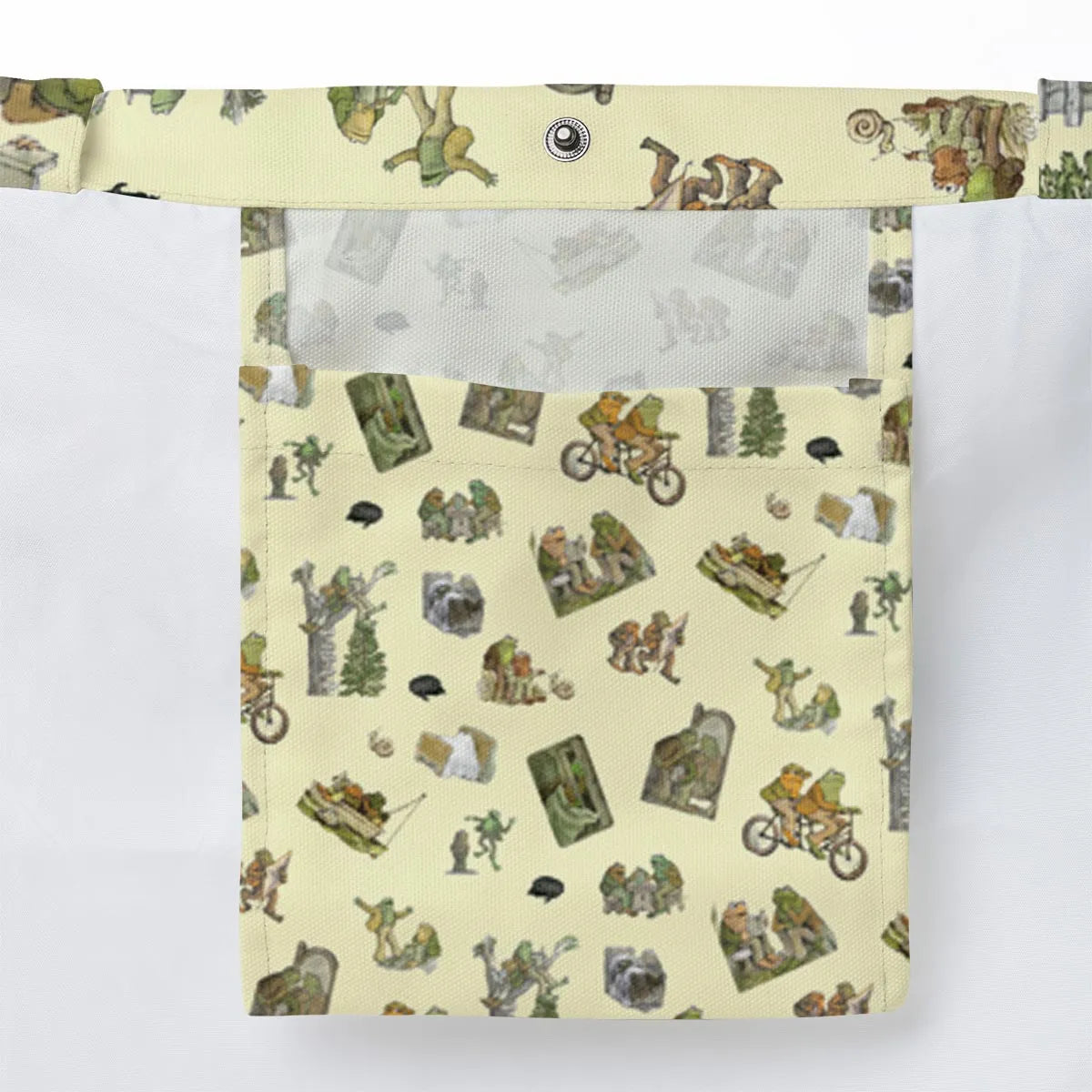 Frog and Toad Pattern Large Tote Bag