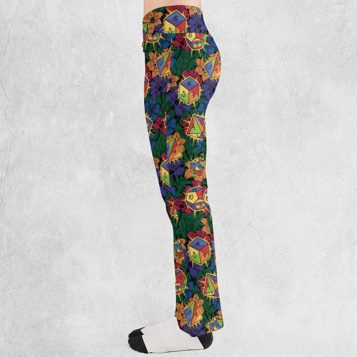 Tropical Dice DnD Flare Leggings