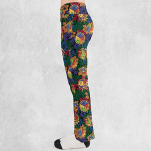 Tropical Dice DnD Flare Leggings