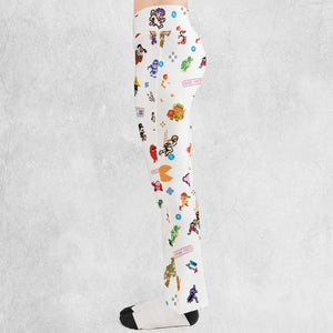 Iconic Video Game Characters Flare Leggings