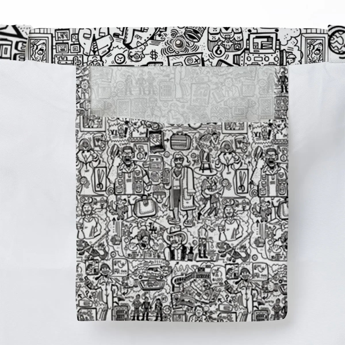 The Big Lebowski Doodles Large Tote Bag