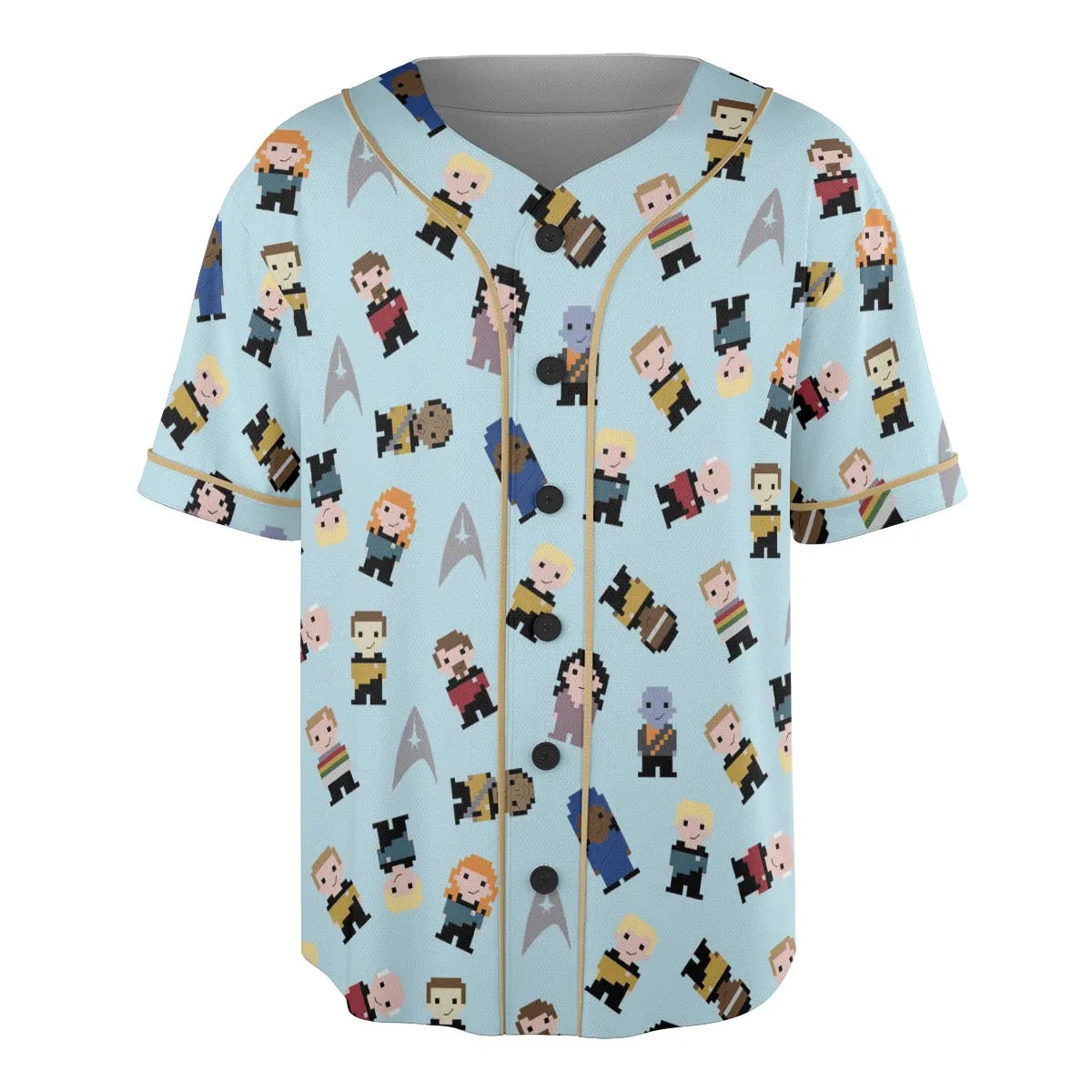 Star Pixel Star Trek Unisex Baseball Jersey