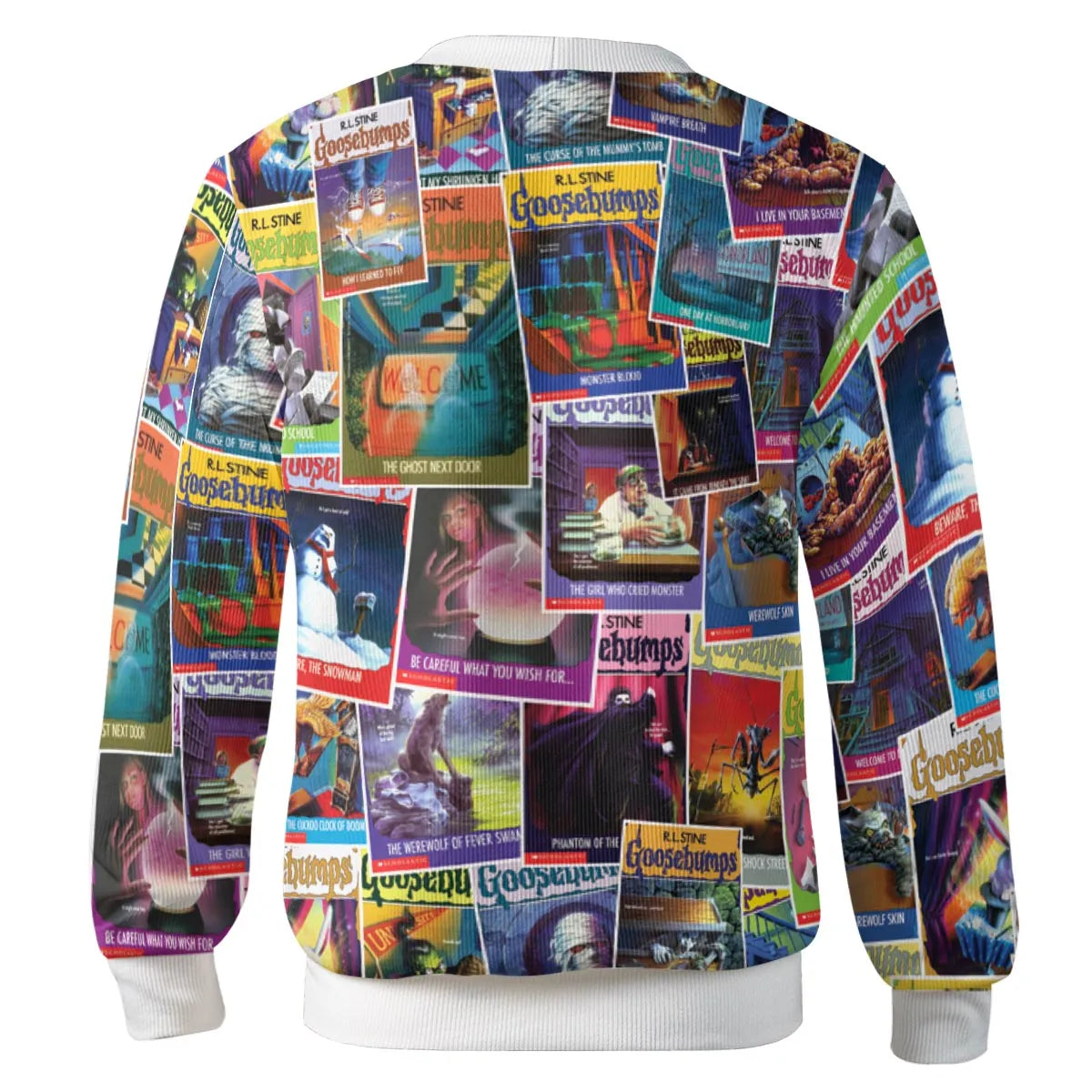 Goosebumps Monster Collage Pattern Cardigan
