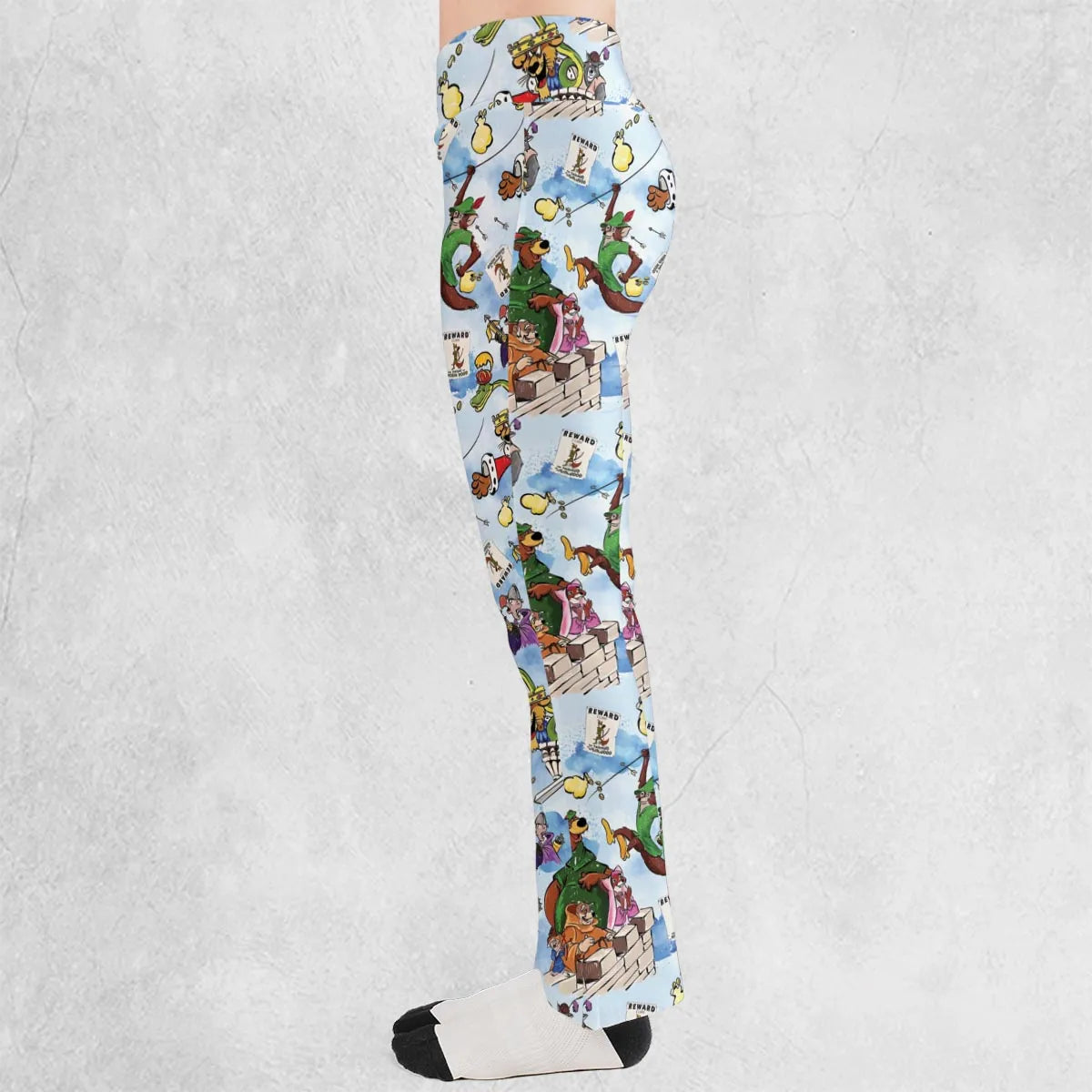 Robin Hood Characters Pattern Flare Leggings
