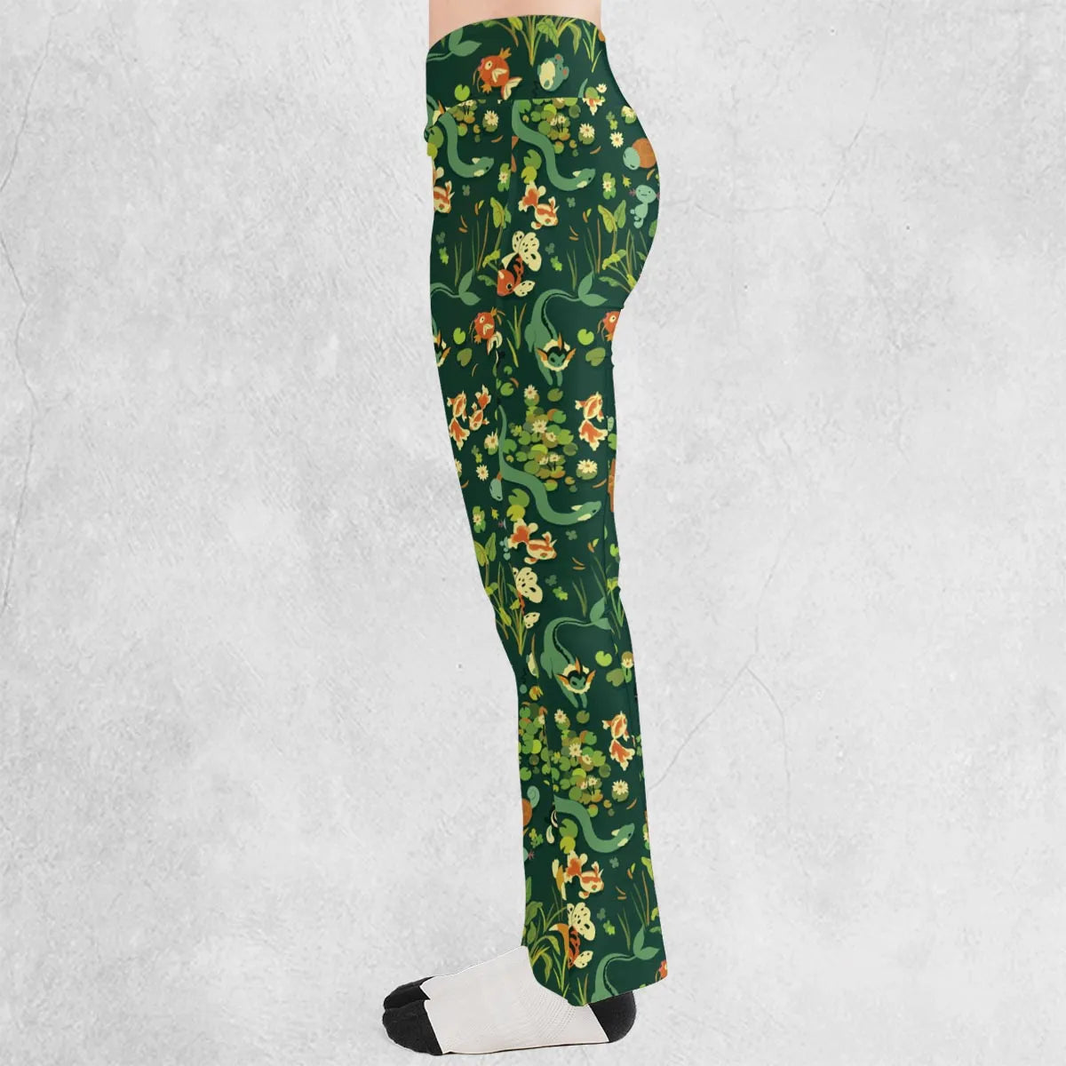 Floating In A Pond Magikarp Psyduck Vaporeon Water Pokemon Flare Leggings