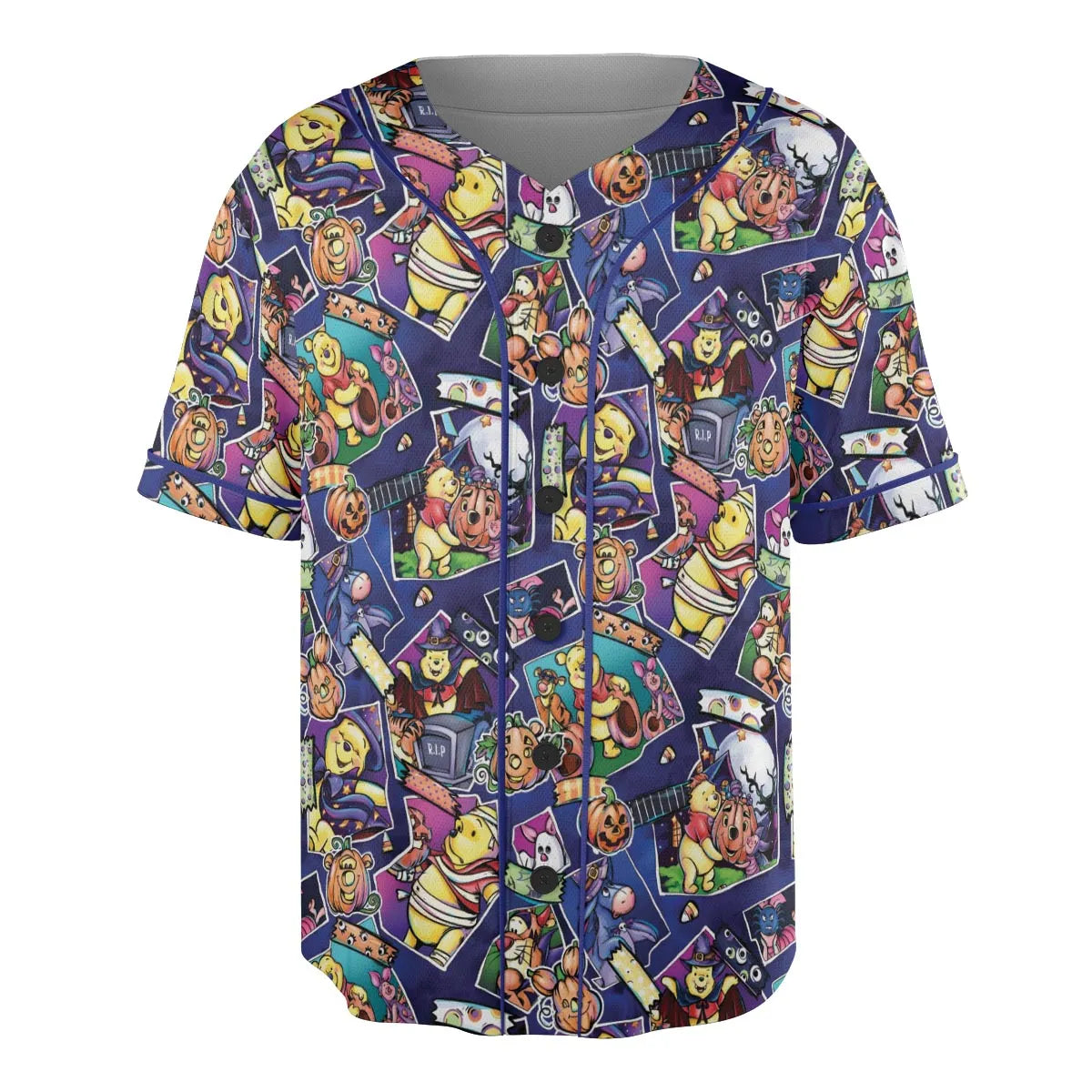 Pooh Bear Halloween Unisex Baseball Jersey