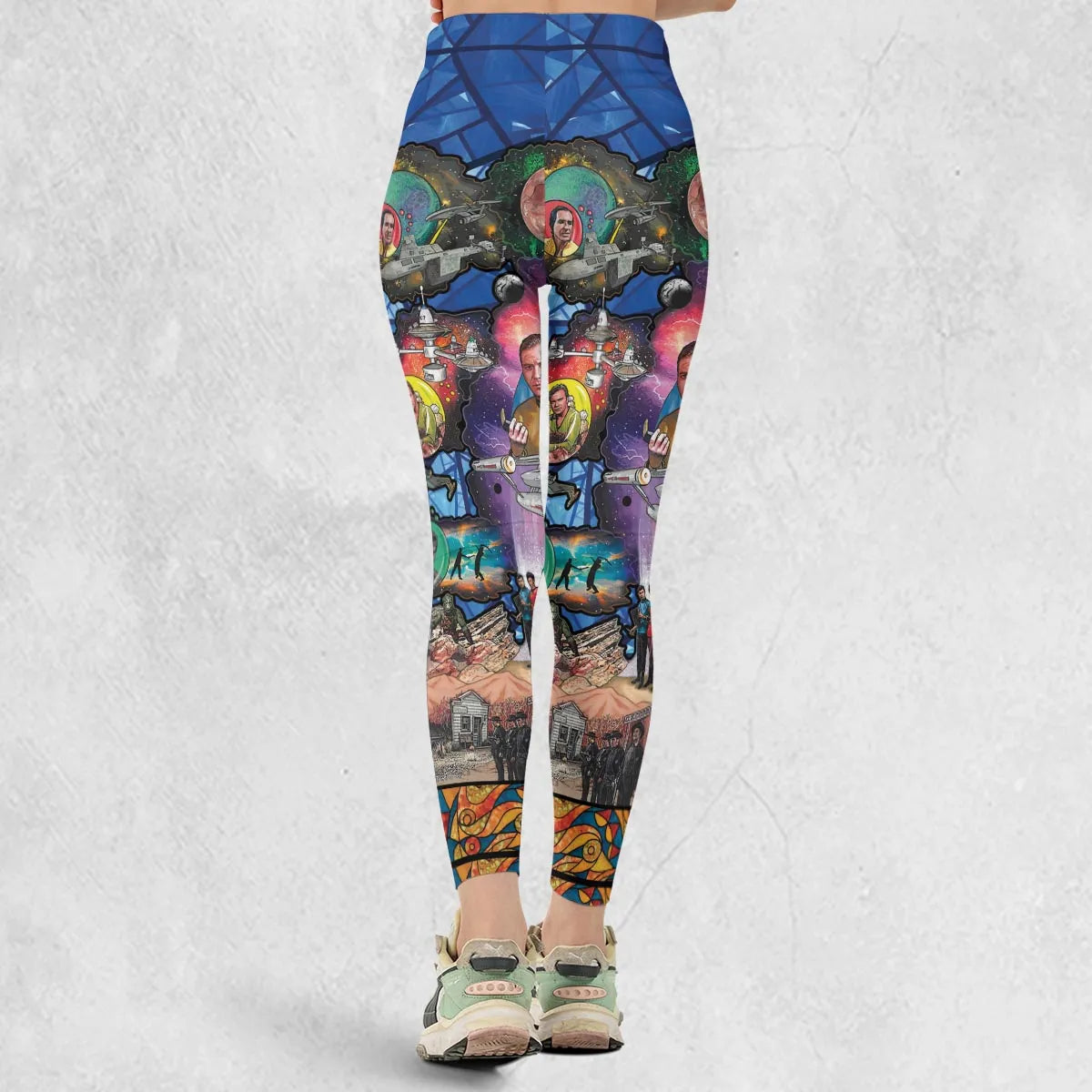 The Beginning Star Trek Pattern Legging
