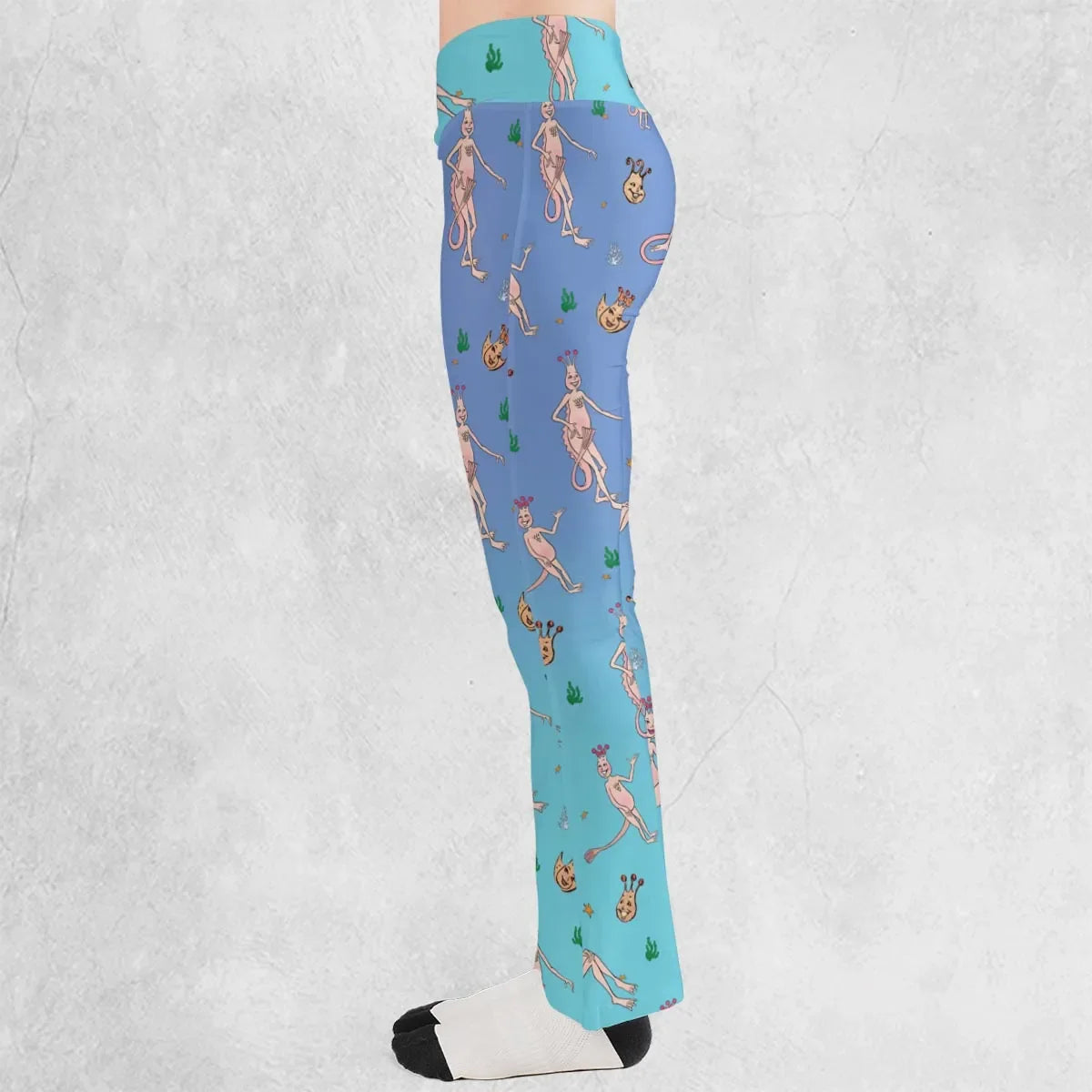 Who You Callin' One-eyed Shrimp Sea-Monkeys Flare Leggings