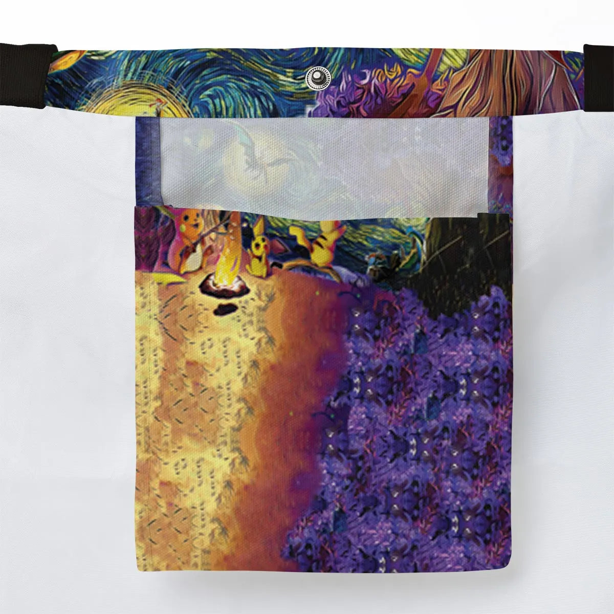 Pokemon Starry Night Campfire Large Tote Bag