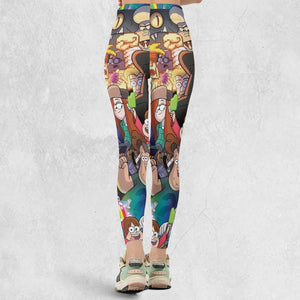 Gravity Falls Characters Pattern Legging