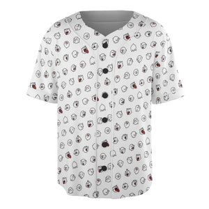 Super Mario Boo Pattern Unisex Baseball Jersey
