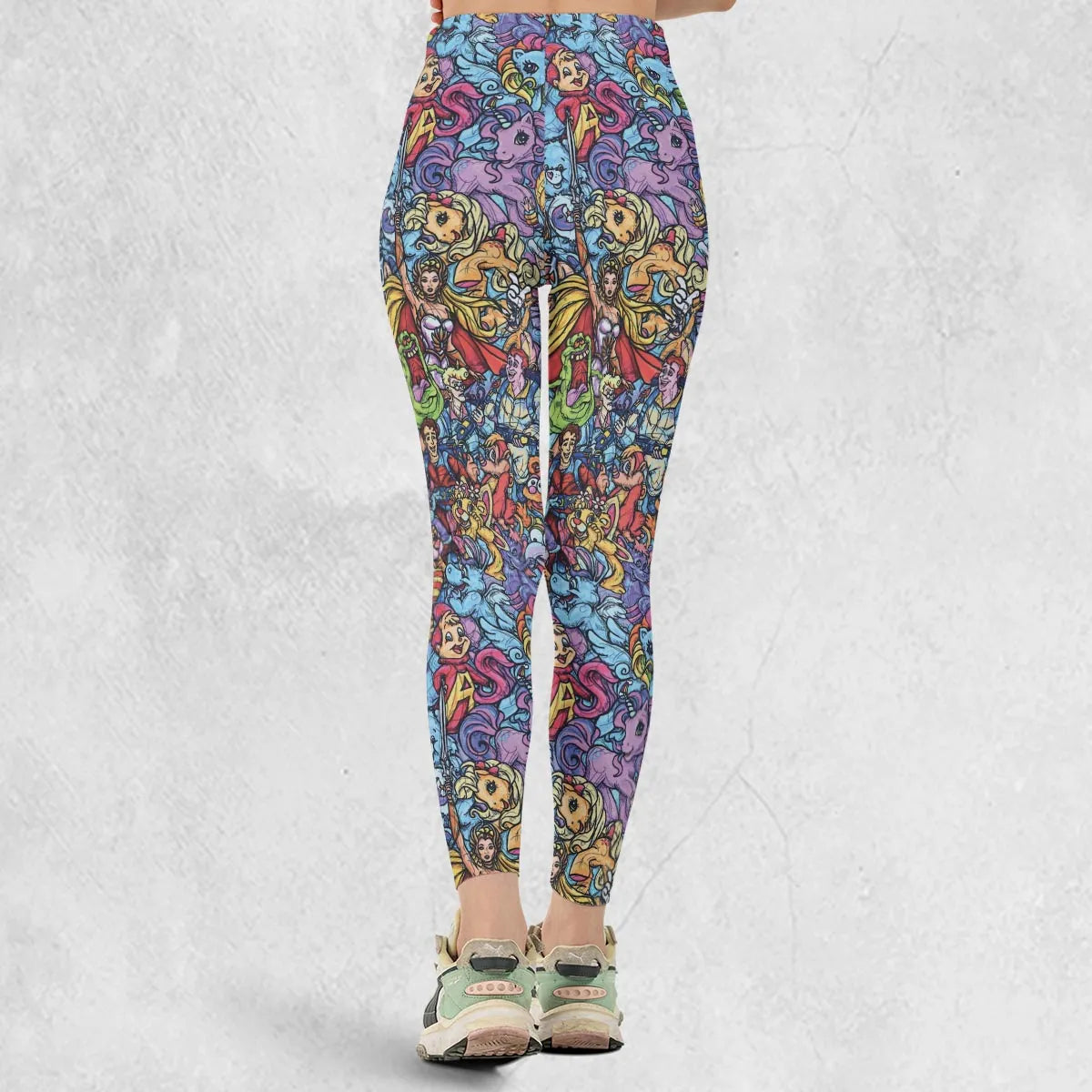 80s Throwback Cartoon Pattern Legging