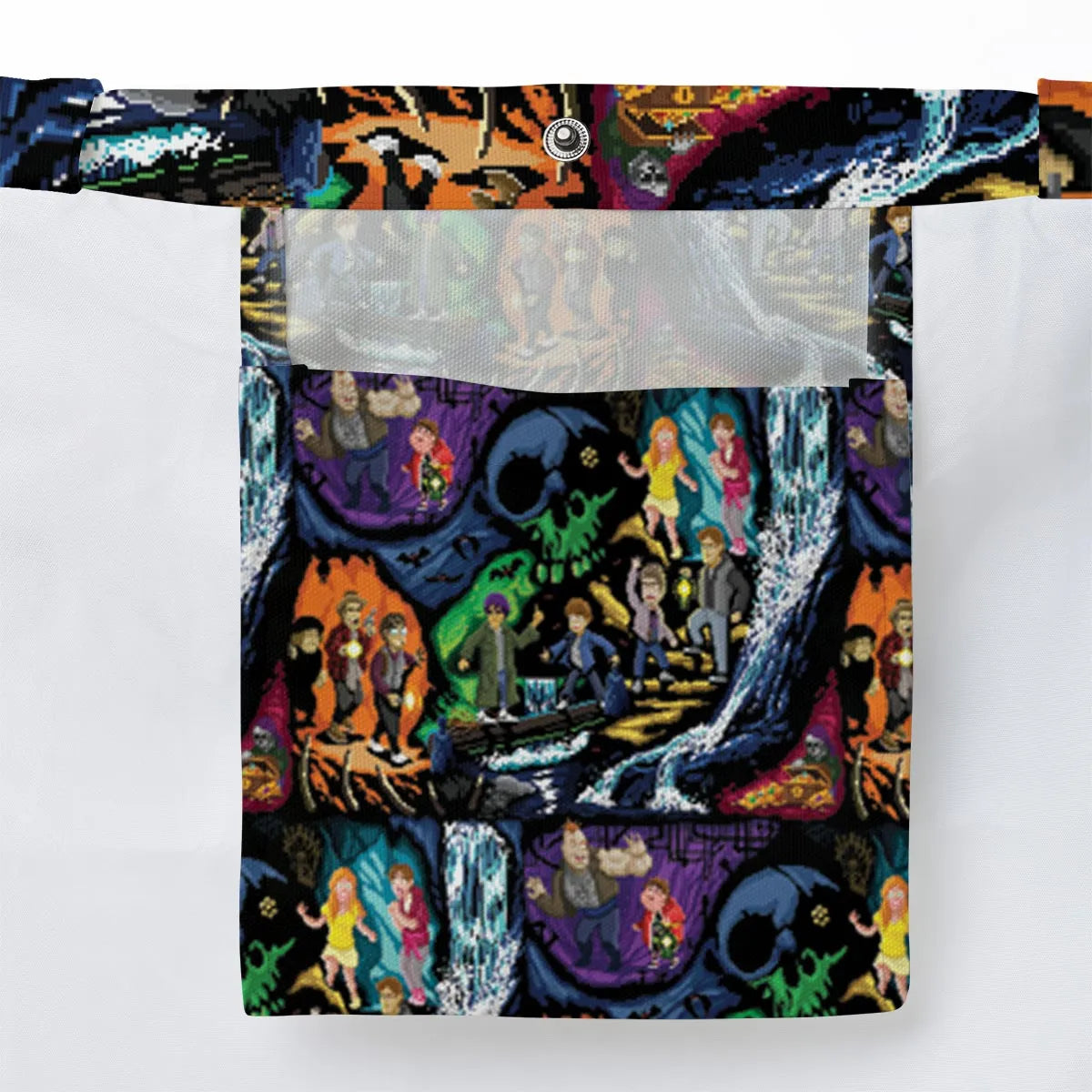 Goonies 80s Pixel Art Large Tote Bag