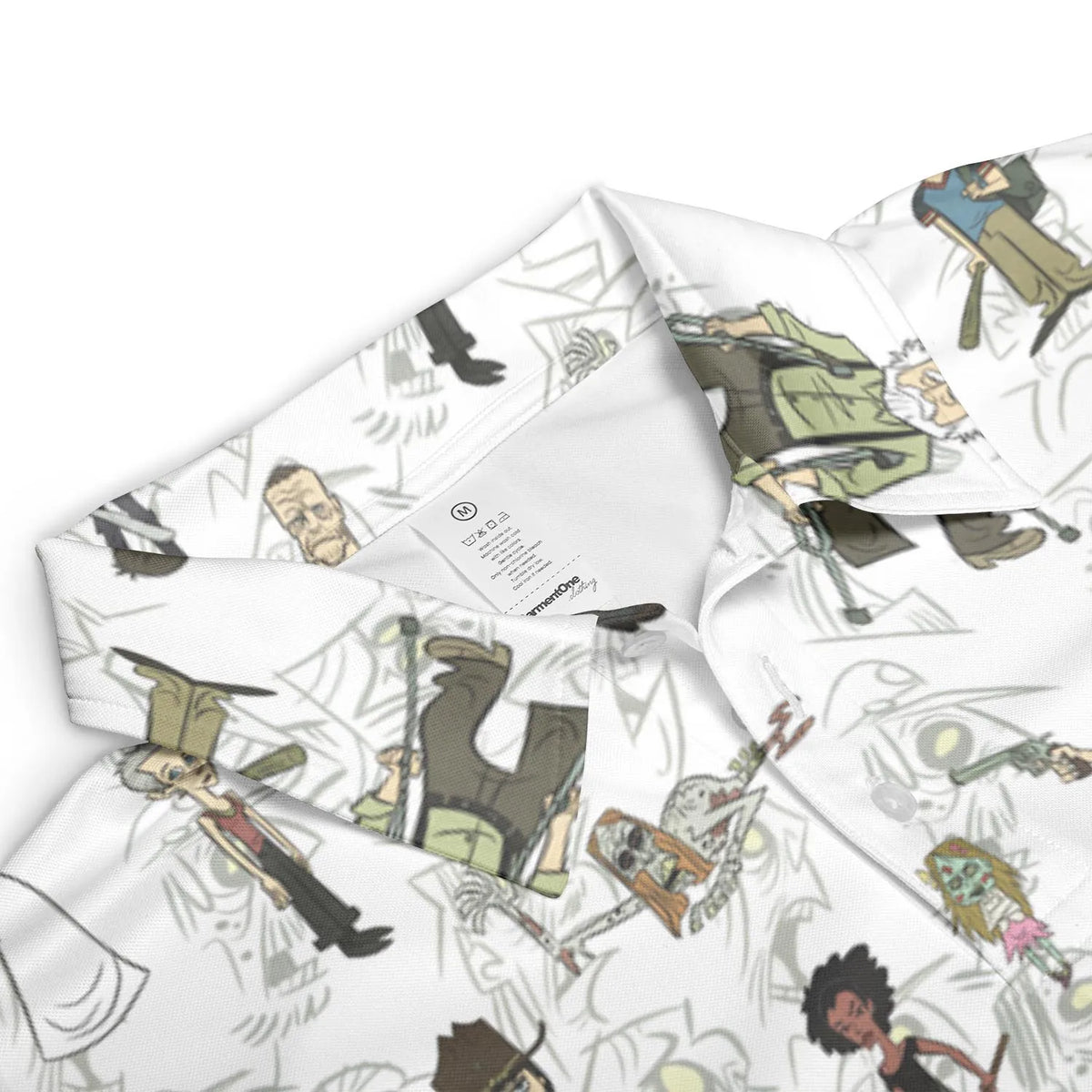 The Walking Dead Characters as Cartoons AOP Men/Women Polo Shirt