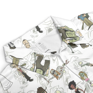 The Walking Dead Characters as Cartoons AOP Men/Women Polo Shirt