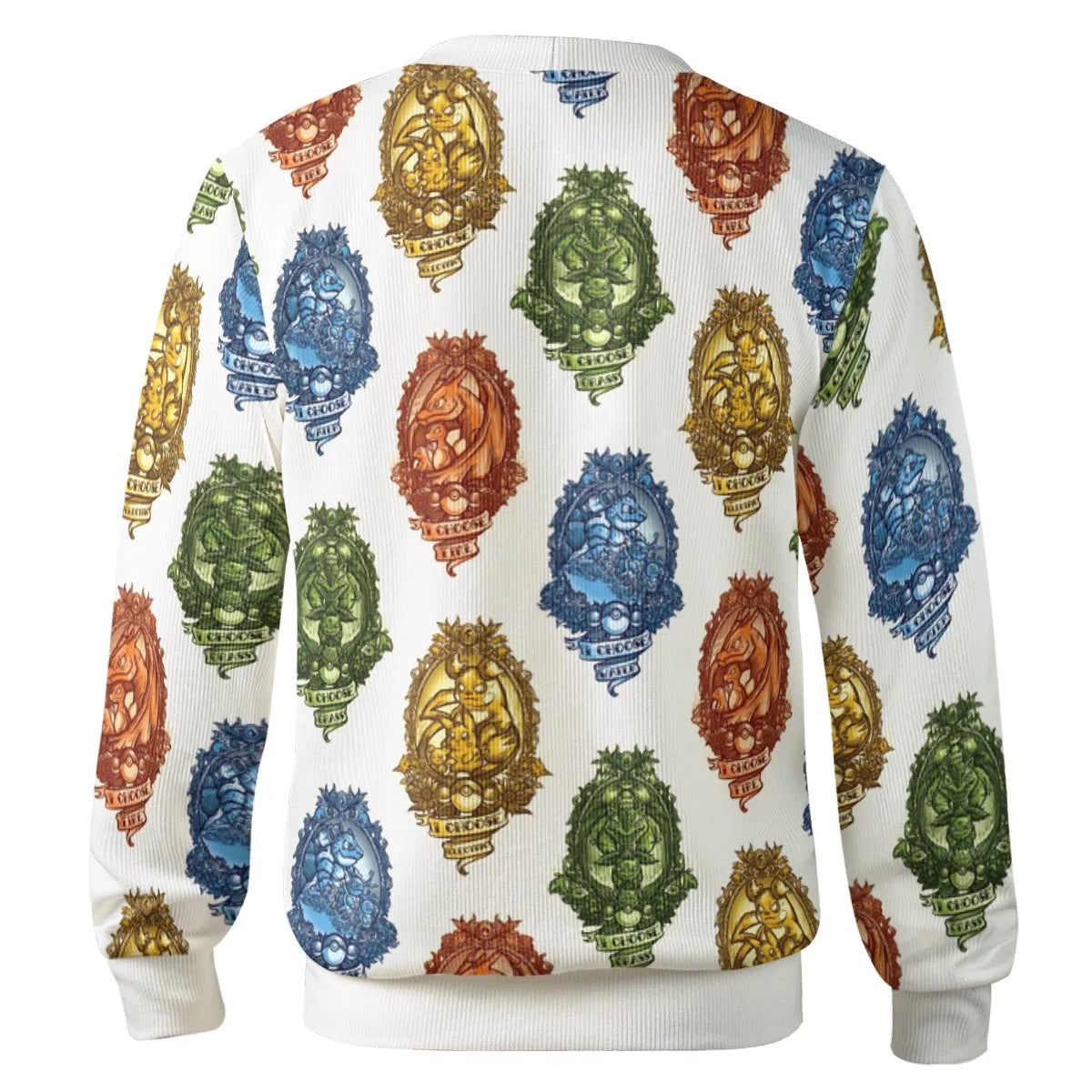 Water Grass Electric Fire I Choose Pattern Cardigan