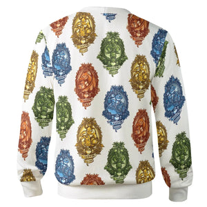 Water Grass Electric Fire I Choose Pattern Cardigan