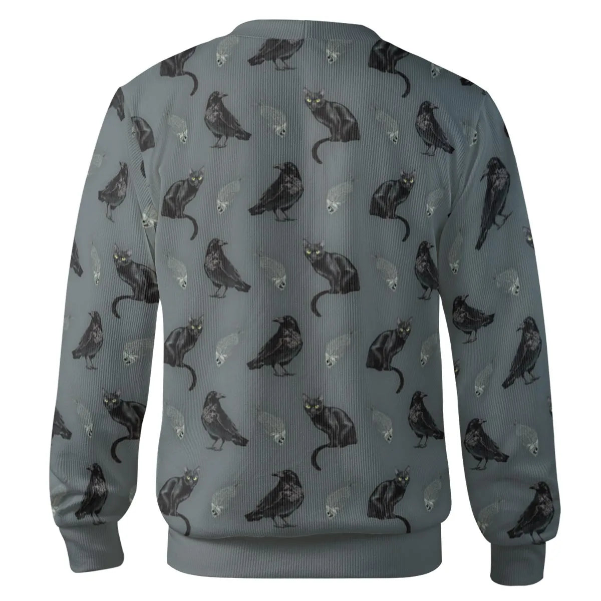 Black Cat and Raven Pattern Cardigan