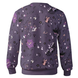Pokemon Ghost-typen Gengar Banette Litwick Mismagius Cardigan