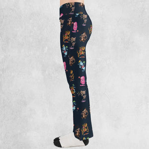 Funny Cereal Monsters Universal Monsters Flare Leggings