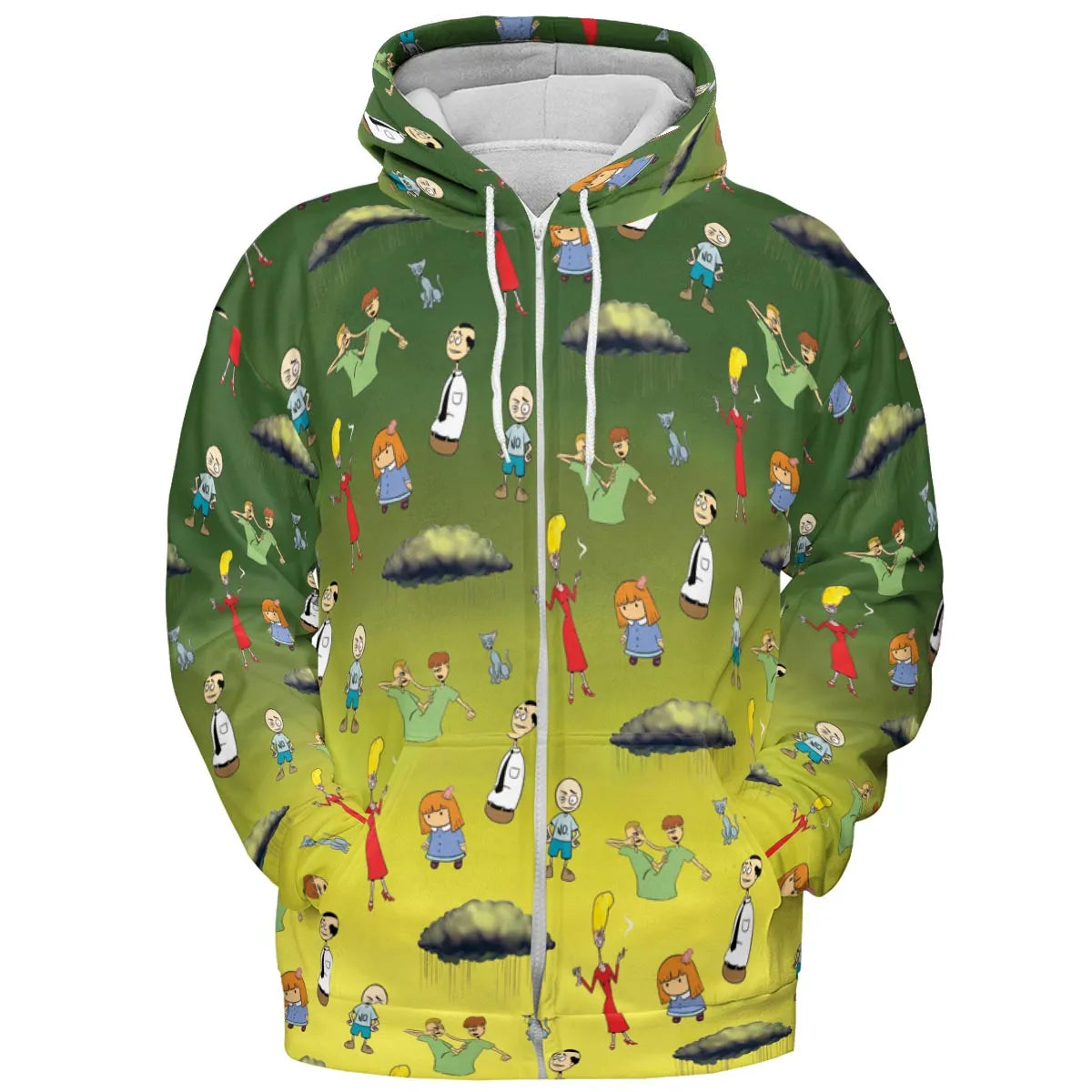 The Oblongs Retro TV Show All-over Print Hoodie