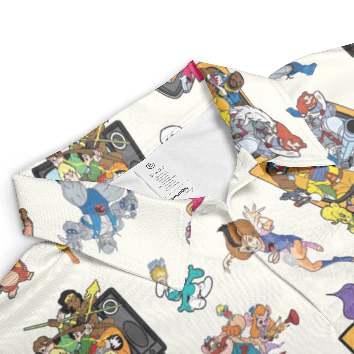 80s Famous Cartoon Characters Pattern AOP Men/Women Polo Shirt