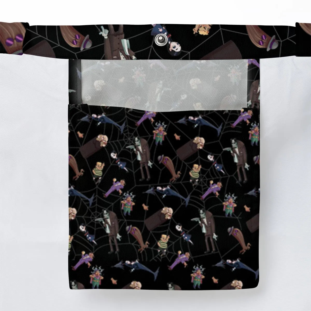 Groovie Addams Family  Cartoon Characters Large Tote Bag