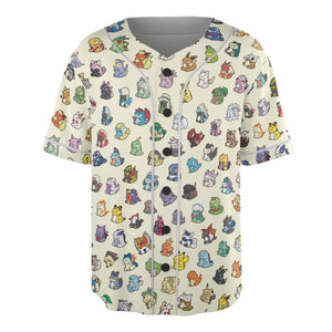 Pokemon In Substitute Style Unisex Baseball Jersey