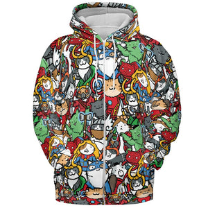 All-over Print Hoodie - FKQJB1JX -  - 3