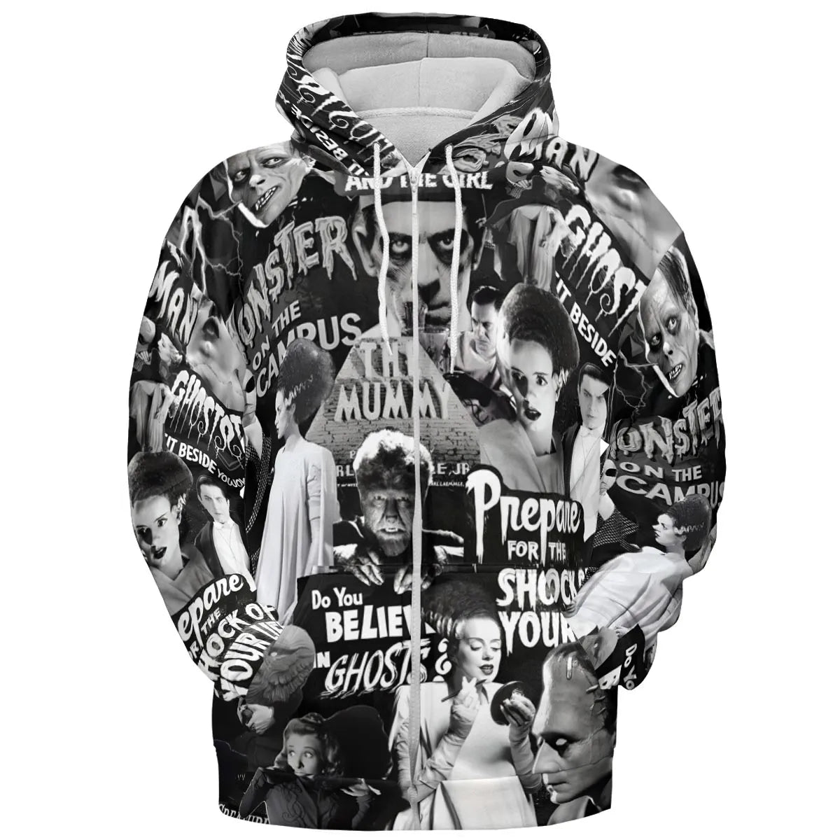 Universal Monsters Pattern All-over Print Hoodie