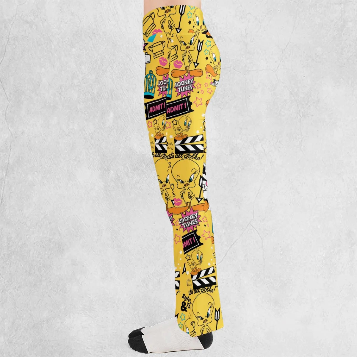 Cartoon Drip Looney Tunes Flare Leggings