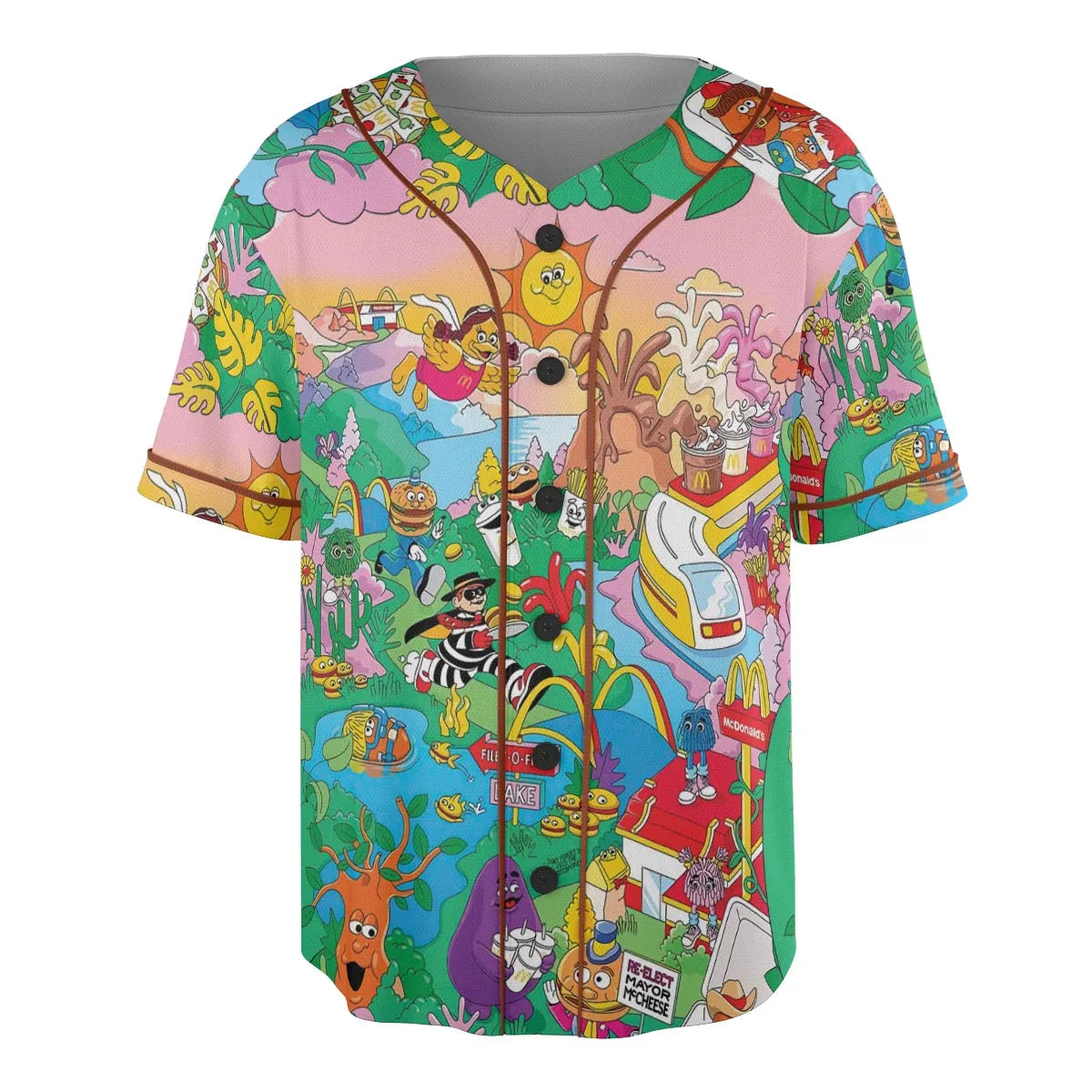 Foodland Mcdonaldland Unisex Baseball Jersey