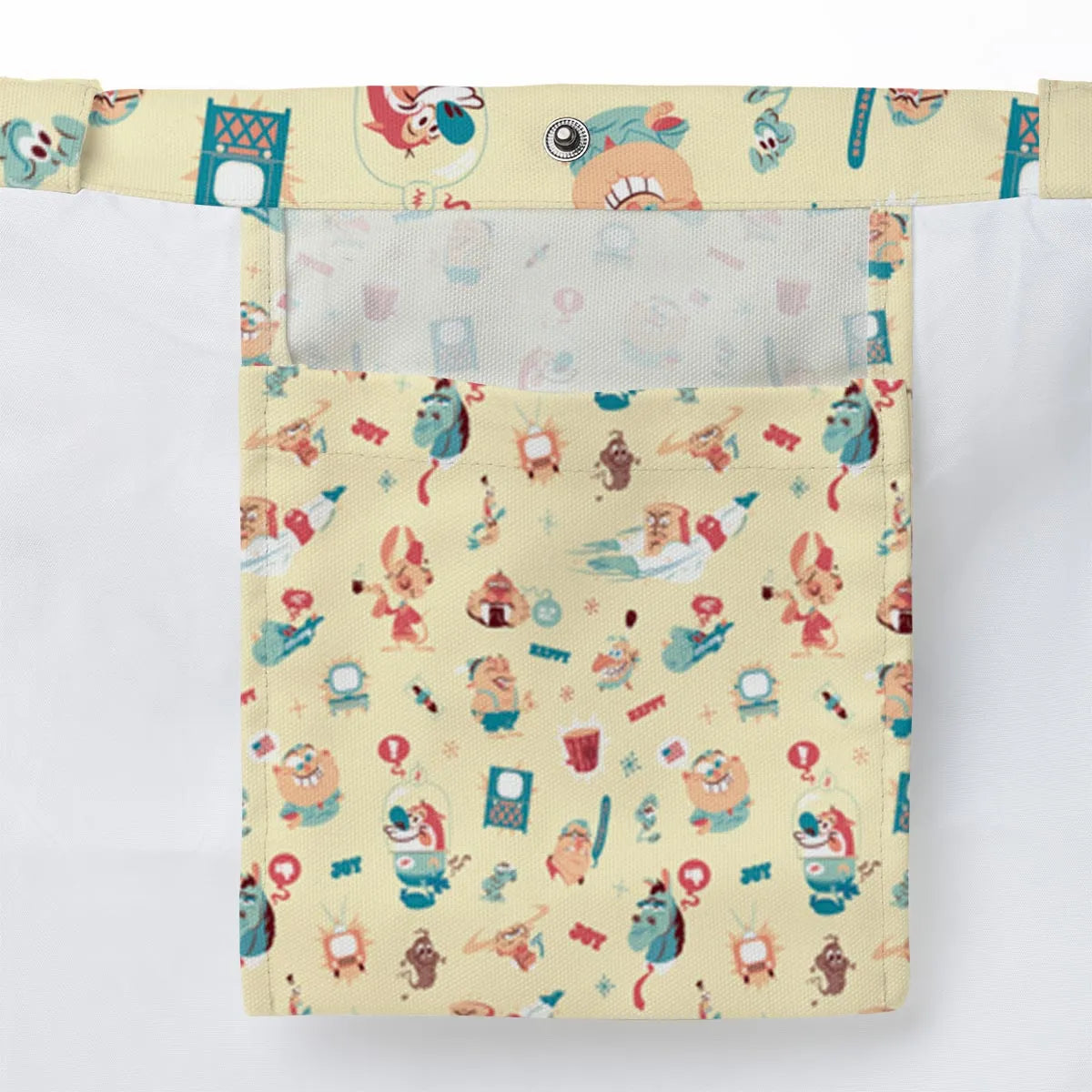 Ren and Stimpy Pattern Large Tote Bag