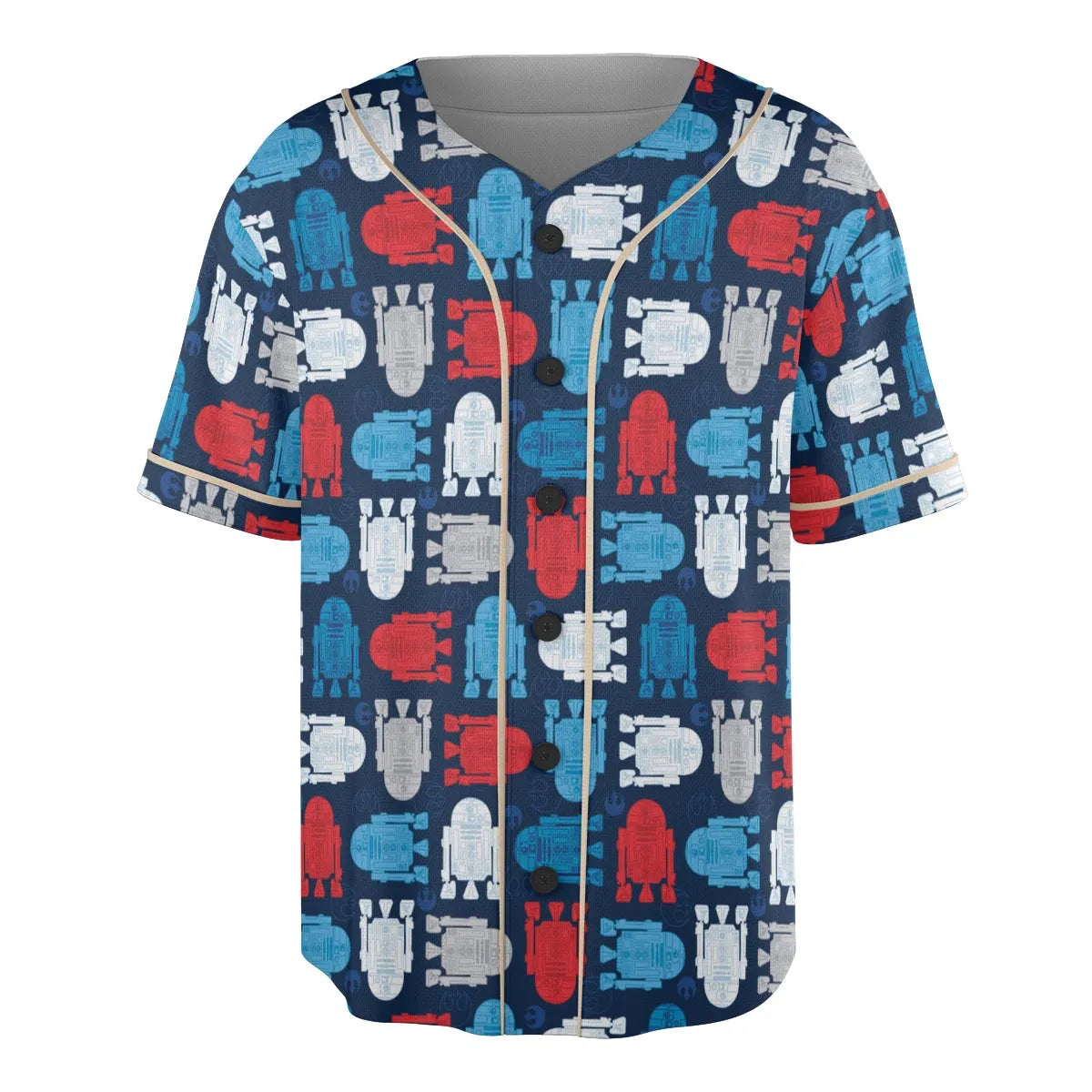 R2-D2 Star Wars 4th of July Pattern Unisex Baseball Jersey