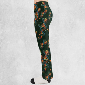 Cat Kitten DNA Pattern Flare Leggings