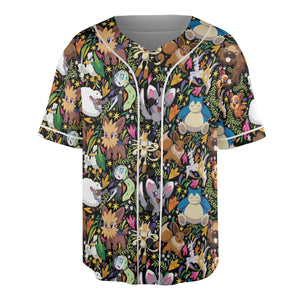 Exotic Tropical Pokemon Unisex Baseball Jersey
