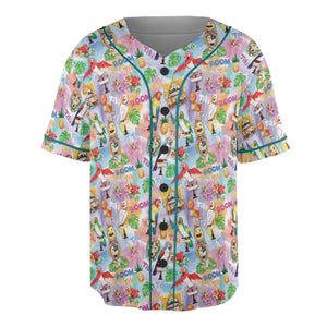 Tiki Room With Orange Bird Unisex Baseball Jersey