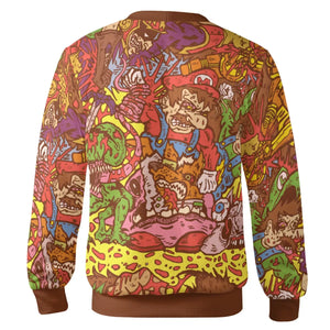 Nitendo Characters in Creepy Style Cardigan
