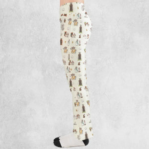 The Holy Grail Pattern Monty Python Button Down Flare Leggings