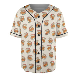 Kitten Nuggets Pattern Unisex Baseball Jersey