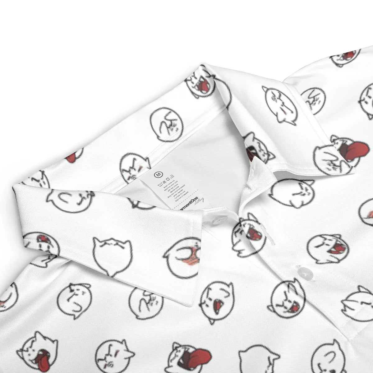 Super Mario Boo Pattern AOP Men/Women Polo Shirt