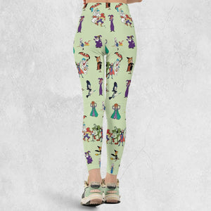 Witches Cartoon Characters Legging