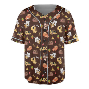 Ground Type Pokemon Pattern Unisex Baseball Jersey