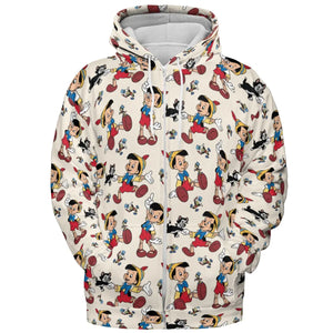 Whimsy Wear Pinocchio All-over Print Hoodie