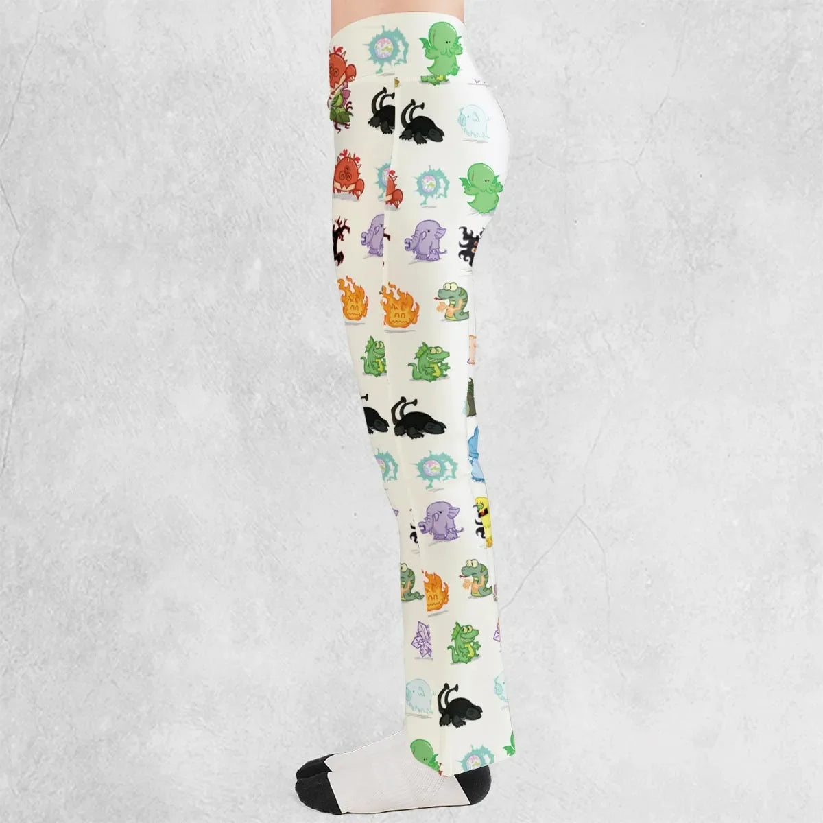 Cute Monsters H. P. Lovecraft Flare Leggings