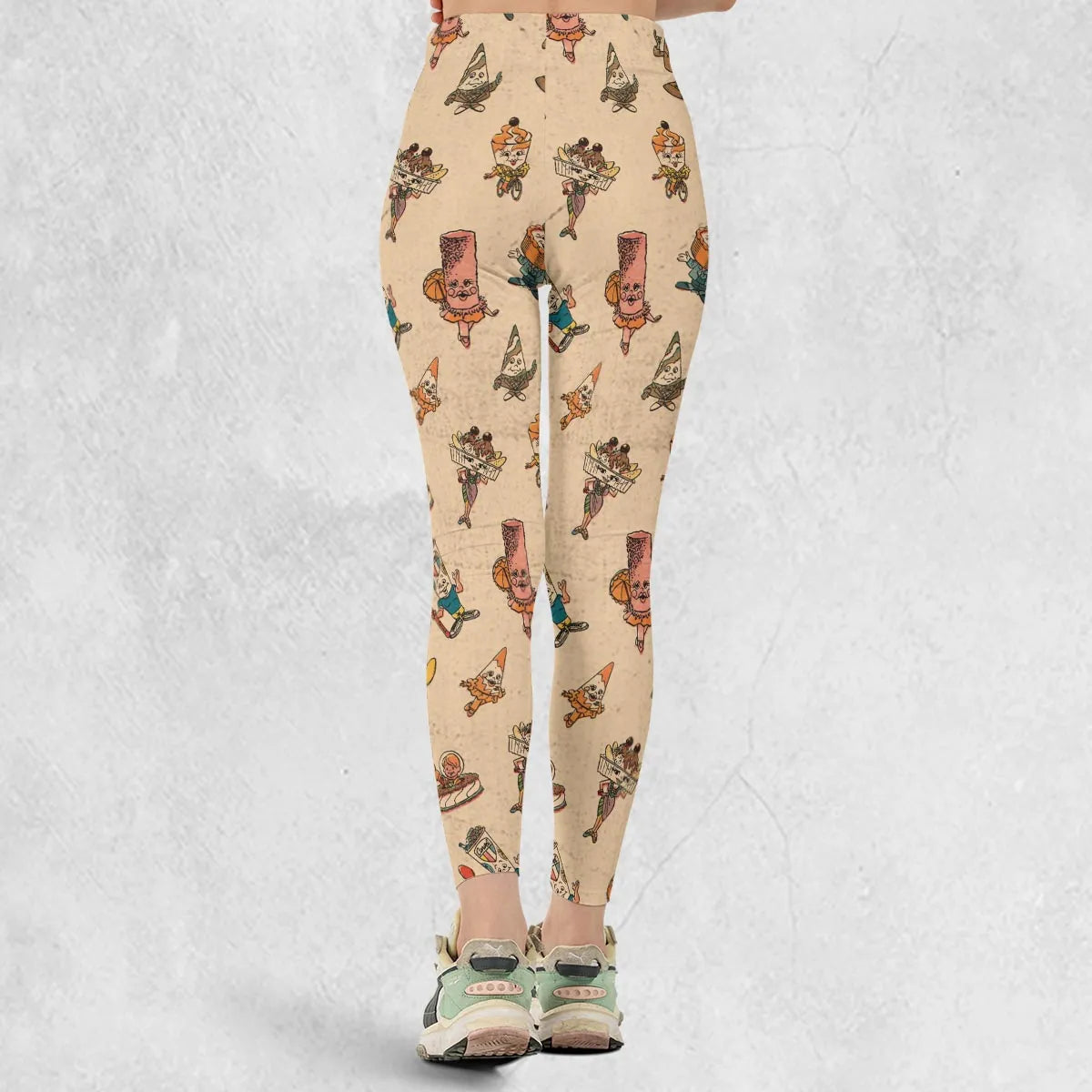 Retro Dessert Mascots Carvel comic book Ice Cream Legging