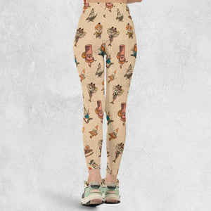 Retro Dessert Mascots Carvel comic book Ice Cream Legging