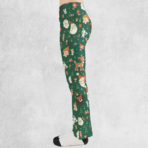 Rudolph The Red Nosed Reindeer Characters Flare Leggings