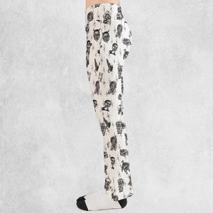 The Twilight Zone Characters Pattern Flare Leggings